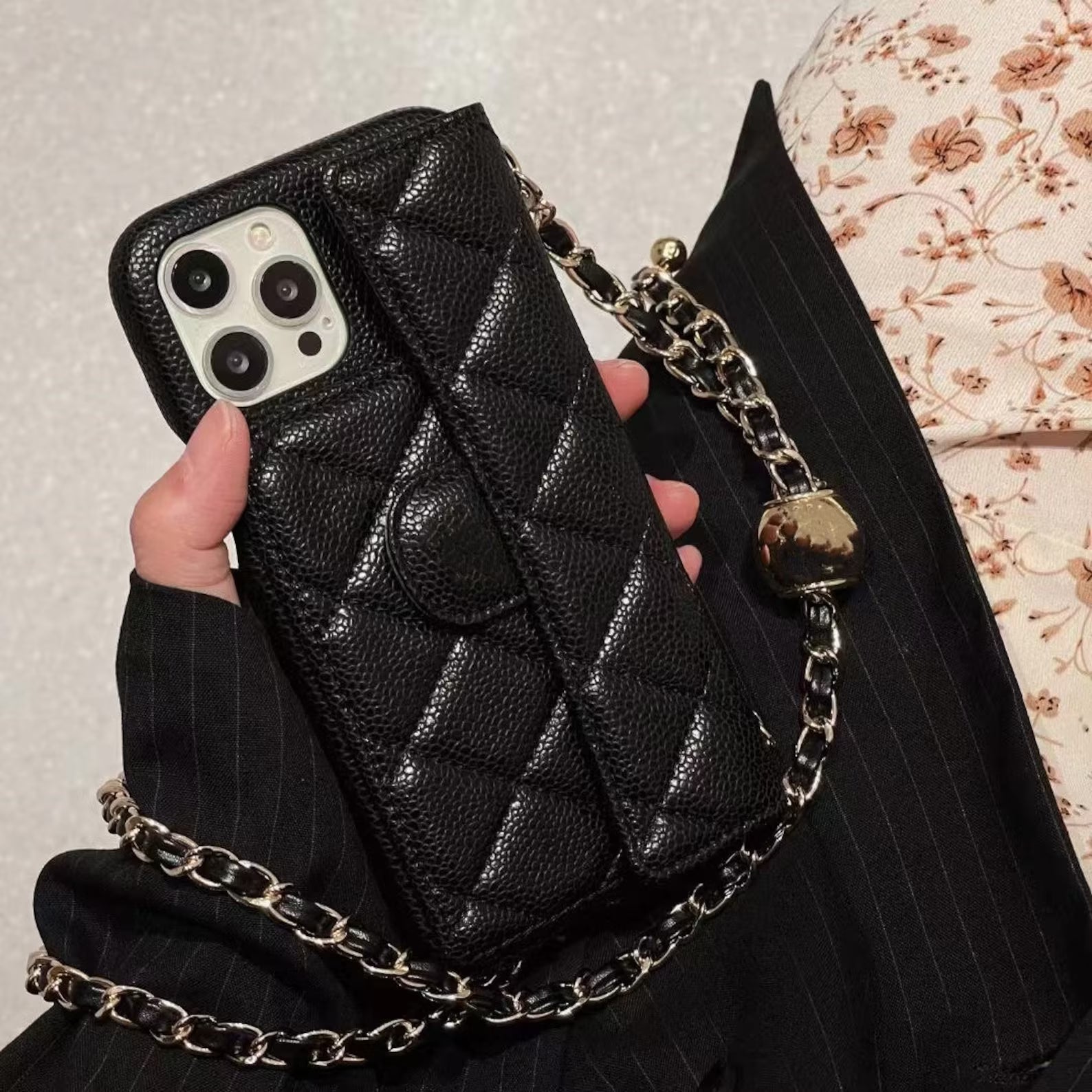 Luxe Lederen Hoesje met koord